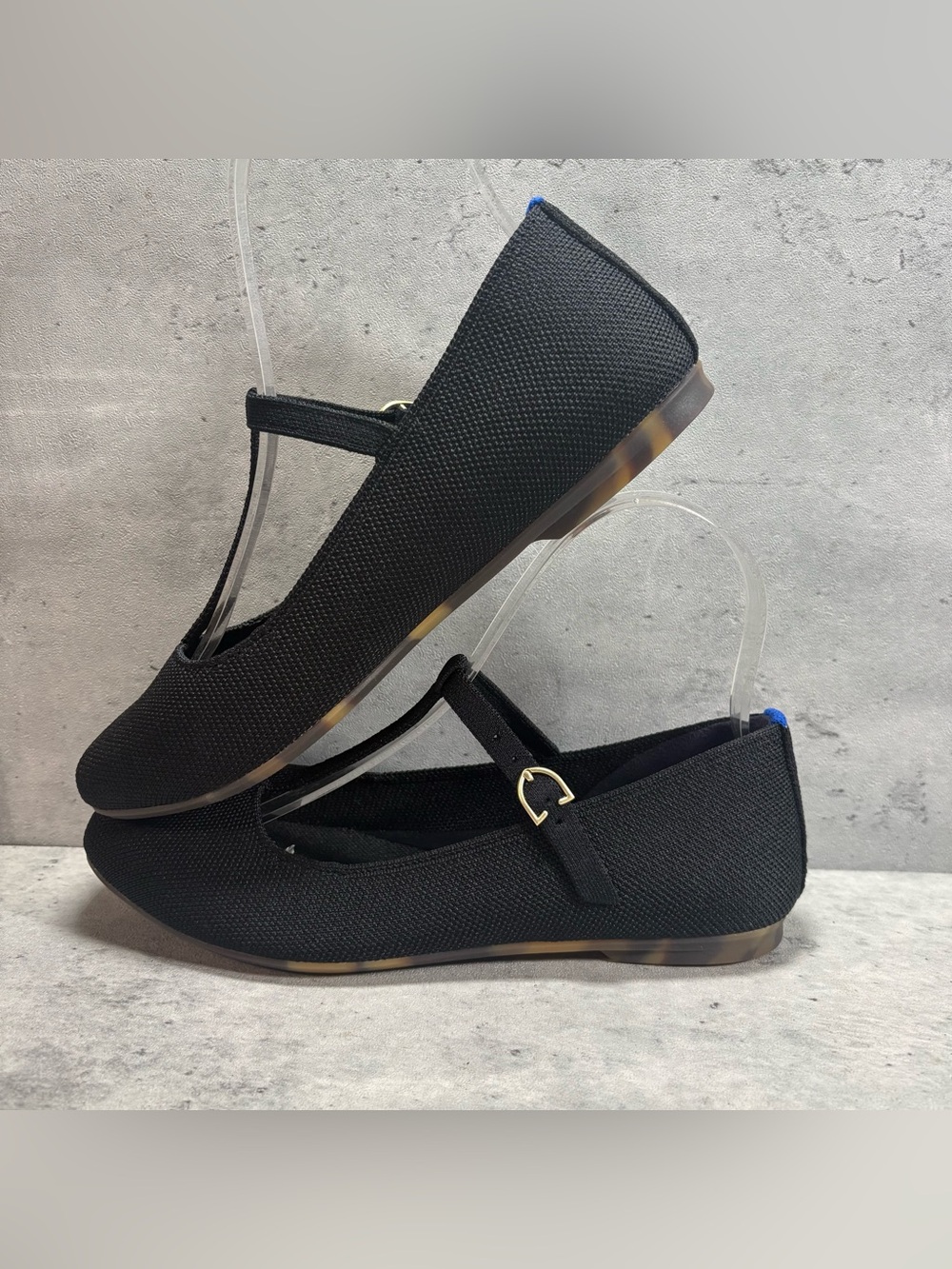 NEW Rothy's The T-Strap Mary Jane Knit Flats Shoes Womens Size 6.5 Black - Picture 6 of 10
